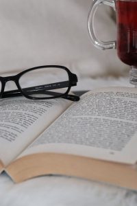book, glasses, read